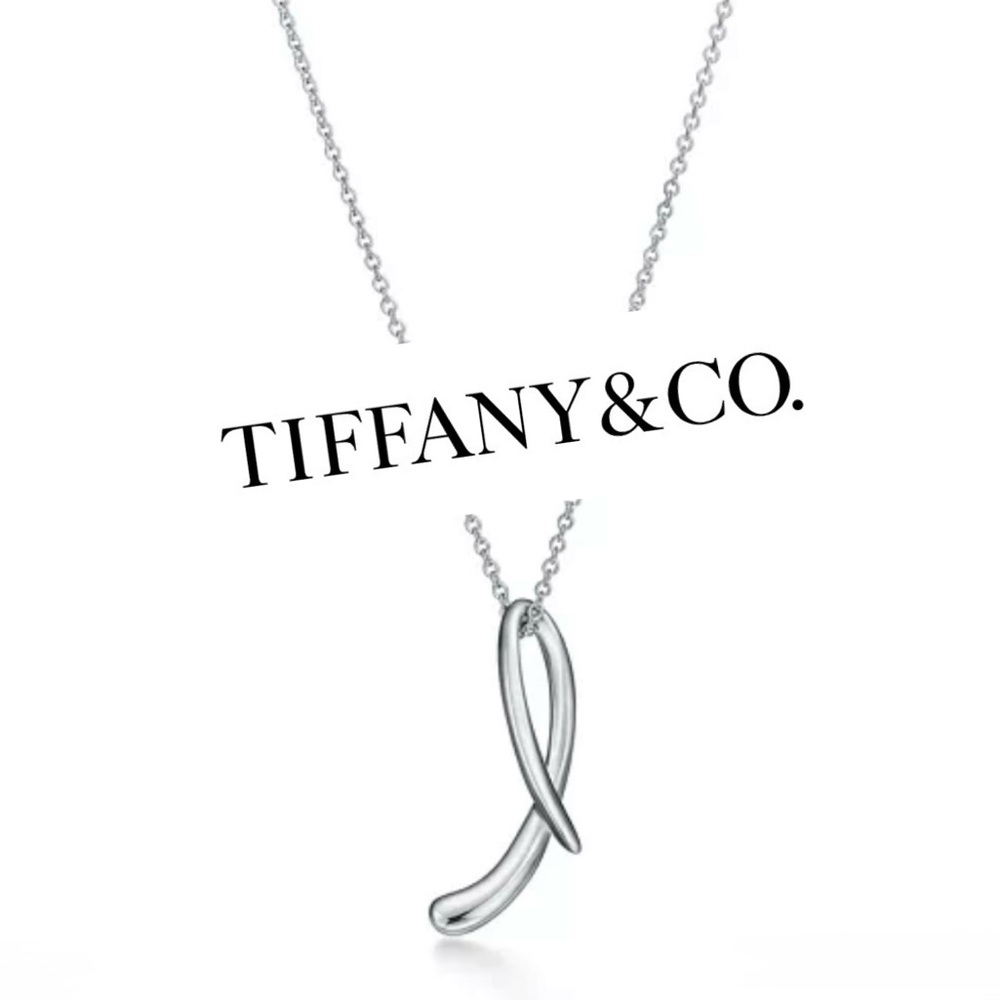 “L” letter, TIFFANY & CO Elsa Perreti™️ Small Alphabet Pendant, Sterling Silver
